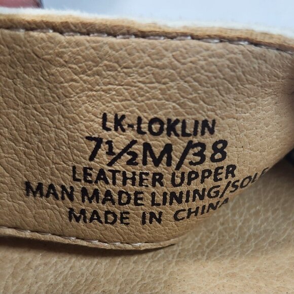 Lucky Brand Size 7.5 Women' Sandals Loklin Snake Print Ankle Strap Brown (32) - Picture 9 of 11